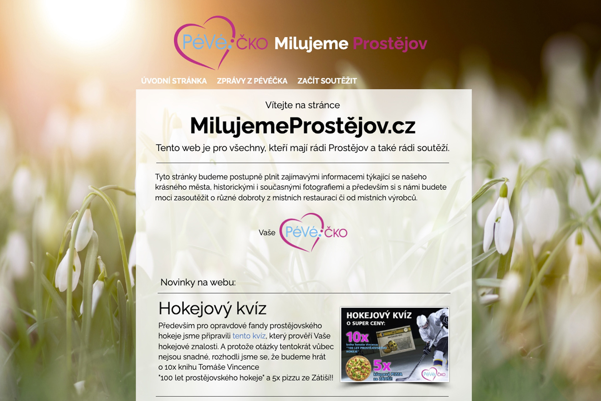 Nový soutěžní web www.MilujemeProstejov.cz